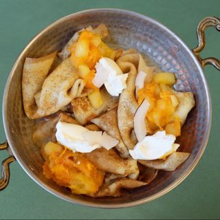 Млинці з гарбузом та яблуком