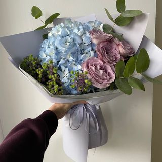 Мікс з блакитною гортензією