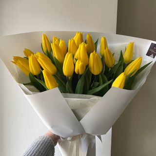 25 жовтих тюльпанів