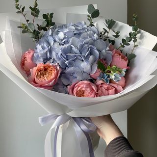 Мікс з блакитною гортензією