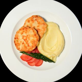 Рублена куряча котлета з картопляним пюре (180 г)