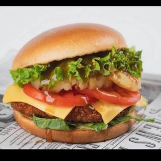 Бургер Гавайський з картоплею фрі