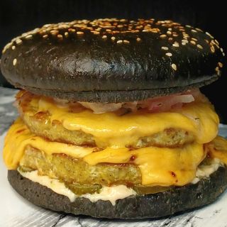 Біг бургер + картопля по-селянськи + пепсі