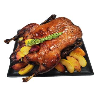 Качка з яблуками