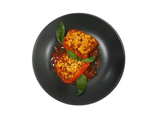 Запечений перець з рисом та овочами та сиром  Тофу