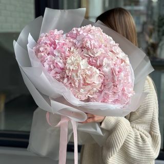 Букет рожевих гортензій L