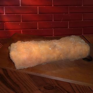 Хот дог в лаваші+кляр мисливський Ковбаски (біла пвніровка).