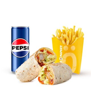 Комбо меню Шаурма з креветками (370г)