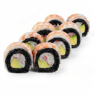 Чорний рол з креветкою (320г)