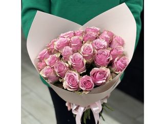 Букет з 25 рожевих троянд