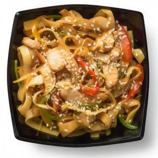 Соба з креветками та куркою (400г)