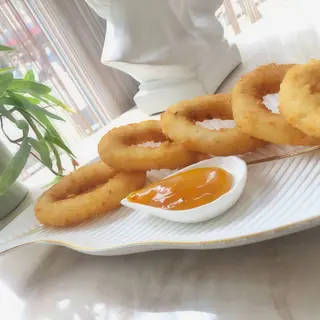 Кальмар фрі з манго-чилі соусом