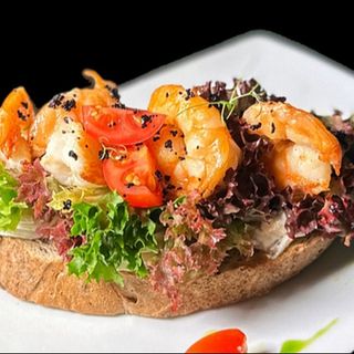 Брускета DELUXE з креветкою