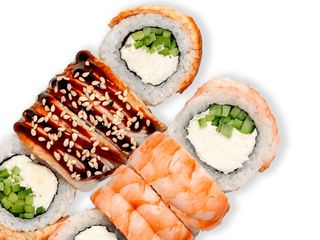 Рол Philadelphia Mix з вугром та креветкою