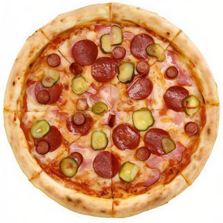 Піца М'ясна з сирним бортиком (620г/30см)