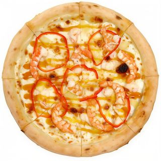 Піца з креветками та ананасами (460г/30см)