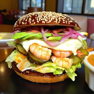 Бургер Asian з креветочками (280г)