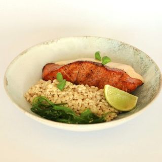 Лосось в печі з вершками та птітімом