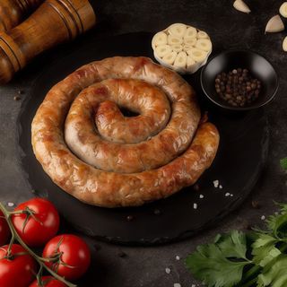 Ковбаса запечена по-домашньому
