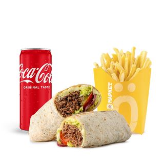 Комбо меню Шаурма з рваною яловичиною