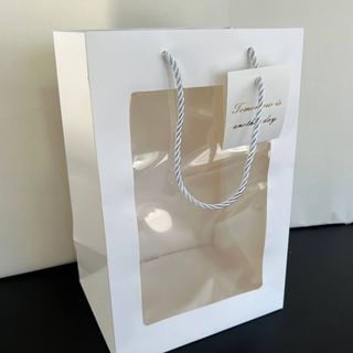 Сумочка переноска, біла висока