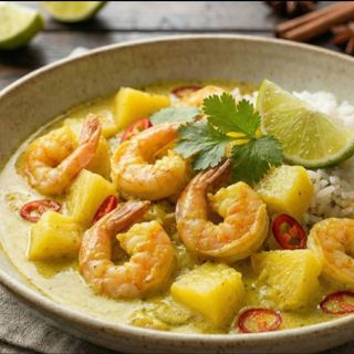 Креветка з каррі-соусом