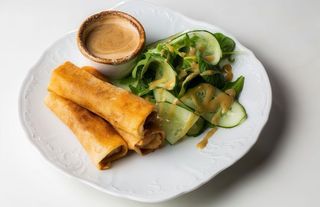 Млинці з телячими щічками, язиком під Грибним соусом (280г)