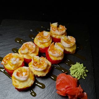 Запечений з креветкою