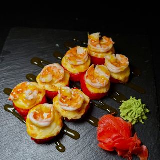 Запечений з креветкою