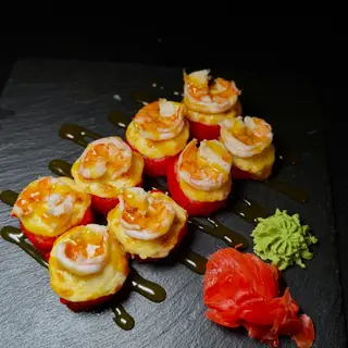 Запечений з креветкою