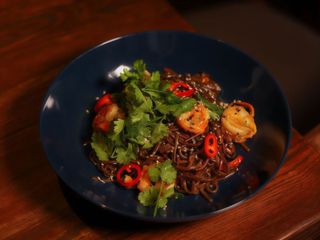 Соба з креветками (350г)