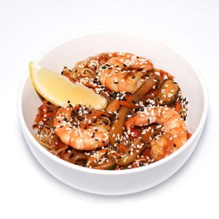 Фунчоза з міксом морепродуктів та соковитими соусами (350г)