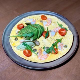 Омлет з креветкою