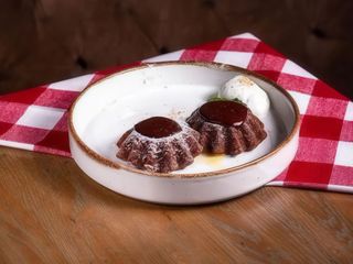 Шоколадні кекси з морозивом (100/30/20г)