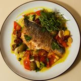 Філе сібаса з кокосовим соусом