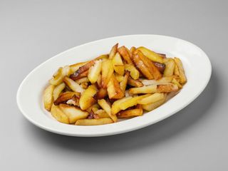 Смажена картопля з мисливськими ковбасками (300г)