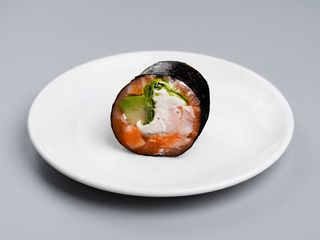 Кето суші з лососем та креветкою (6шт/175гр)