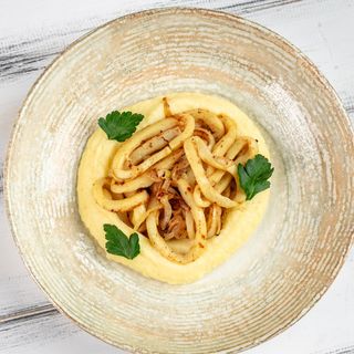 Піджарка з картопляним пюре - з атлантичним кальмаром (180/150г)