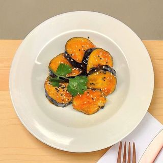 Смажений баклажан в соусі манго-чилі(160г)