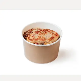 Гречана каша з курячою котлеткою