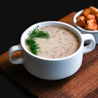 Грибний крем суп з вершками