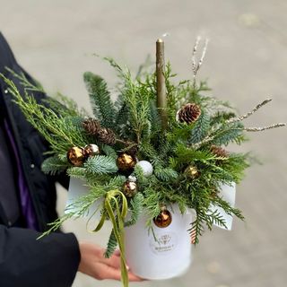 Зимова композиція "Гарячий шоколад"