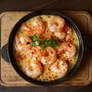 Gamberi al Vino e Burro