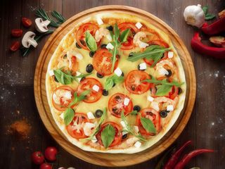 Піца з креветками 30см (430г)