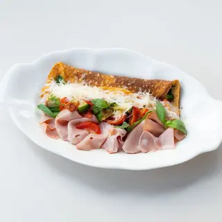 Омлет з мортаделою та овочами