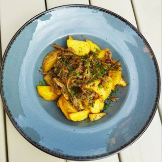 Картоп дольки з гливами та зеленню (150г)
