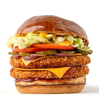 Бургер з подвійною курячою котлетою (370г)