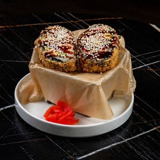 Суші Бургер з тигровою креветкою та лососем (300/60г)