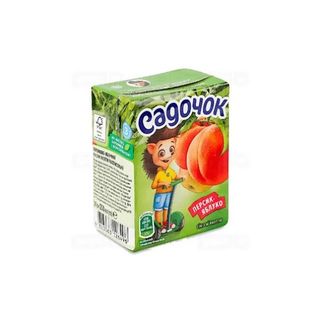 Сік з мʼякоттю персик-яблуко 0.2л