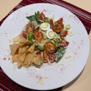 Салат Цезар з Тигровою креветкою